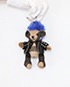 Thomas Punk Bear Charm, &pound;50, Handbags, Black/Blue/Brown, Leather, Front view